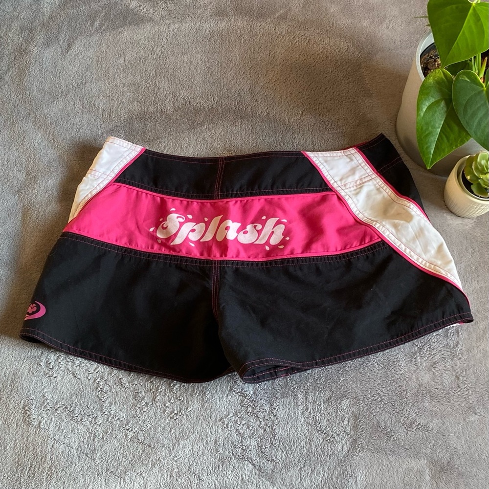 Y2K “splash” swim shorts size small